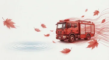 消防车驾驶员 【标题：流光岁月·忠诚印记】（AI绘画完成）