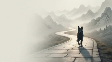 搜救犬训导员 【静默的守望】（AI绘画完成）