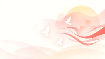 妇幼保健员 晨曦朝阳白鸽红丝带