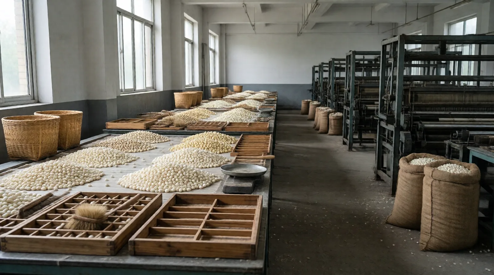 选剥混茧工