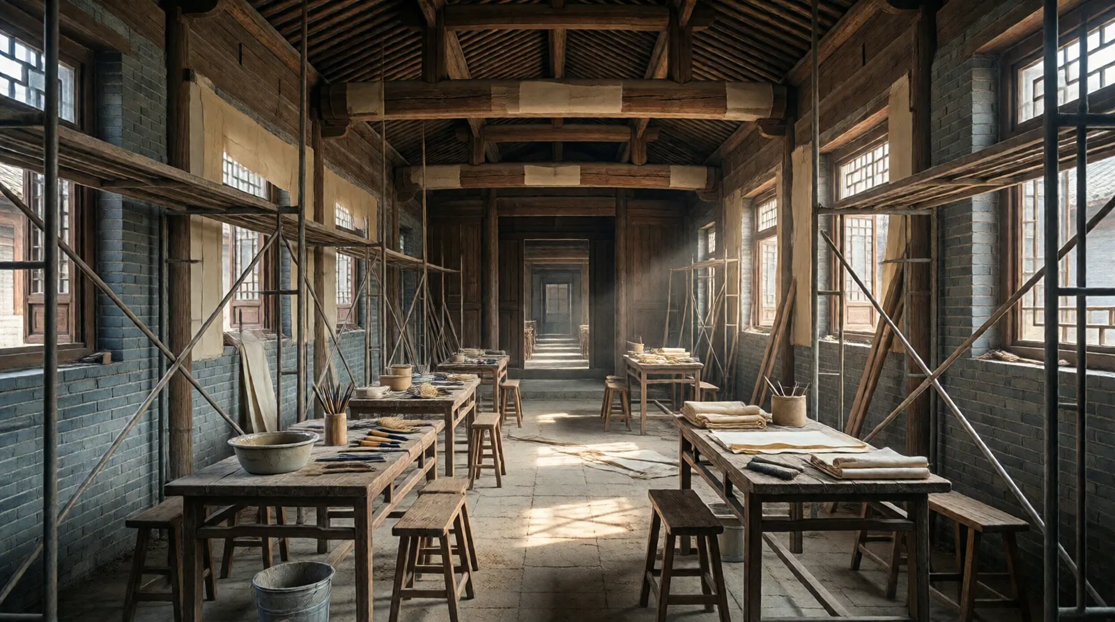 传统建筑裱糊工