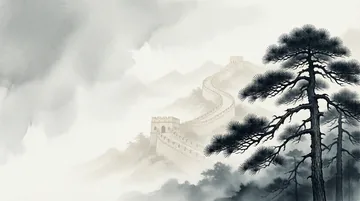 退役军人事务员 党建PPT背景图 【：山河脊梁·青松劲节】