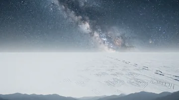 地球科学研究人员 党建PPT背景图 【星空下的勘探足迹】