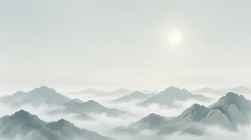 哲学研究人员 党建PPT背景图 远山如黛·空灵